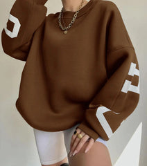 Women's fleece crewneck sweatshirt