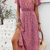 Isabel | Casual Floral Print V-neck Dress