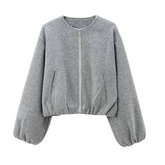 Gabrielle | Women’s Casual Zip-Up Bomber Jacket with Pockets