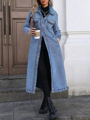 Maya | Stylish Long Denim Jacket