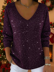 Adele | Festive Jumper with V-Neck
