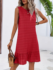Women's Round Neck Sleeveless Summer Dress
