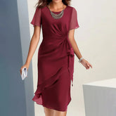 Elegant and Trendy Solid Color Dress