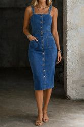 Indira | Button-Up Denim Dress