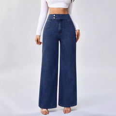 Women's High Waist Wide Leg Denim Jeans