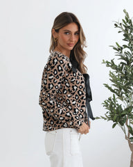 Davia Cardigan - Camel Print