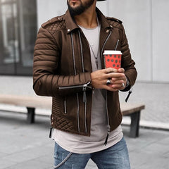 Julian | Men’s Stylish Zip-Up Moto Biker Jacket