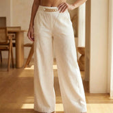 Florenza™ – Gold Accent Wide Leg Trousers