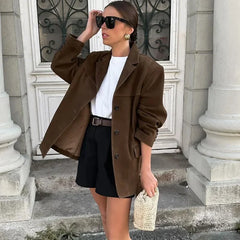 Emma | Women's Casual Buttoned Oversized Jacket