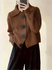 FIONA – STATEMENT BUTTON KNIT SWEATER