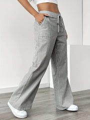 Women's Elegant Casual Striped Wide-Leg Pants