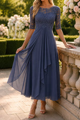 Women's Elegant Lace Flared Dress