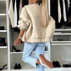 Women's quilted bomber jacket