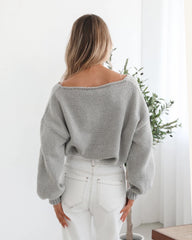 Lyla Knit Sweater - Grey Print