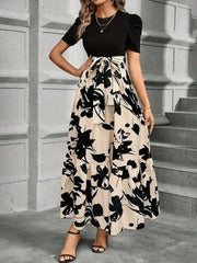 Luna’s Modern Grace Bow-Tie Waist Maxi Dress