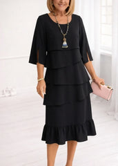 Women's Stylish Ruffle Midi Dress