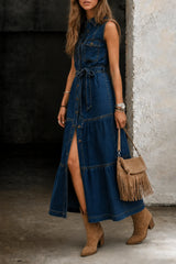 Madison | Button-Front Denim Dress