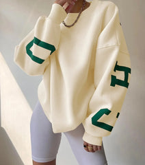 Women's fleece crewneck sweatshirt