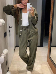 Kylie | Women’s Relaxed Cardigan With Drawstring Pants