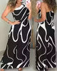 Elara | Abstract Off-Shoulder Maxi Dress