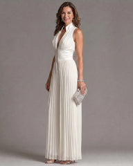 Women's Elegant Fit Pleated Jumpsuit