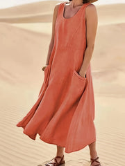 Women's Casual Sleeveless A-Line Dress