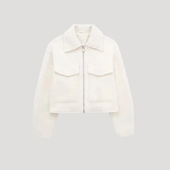 Claire | Winter Zip Front Cropped Women Jacket
