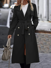 Lize | Long Trench Coat for Women in Black