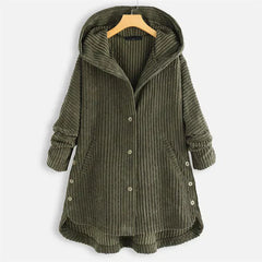 Imelda | Ribbed hooded coat