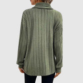 Women's ribbed open-front cardigan