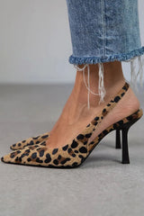 Angie | Leopard Slingback Heels