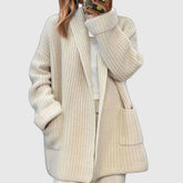 Women's thick knitted cardigan