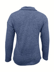 DIANA – CASUAL ZIP COLLAR TOP