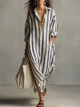 Arden | Striped Bohemian Maxi Dress