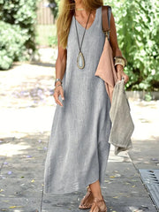 Women's Long Summer Dress with Flowing Cut