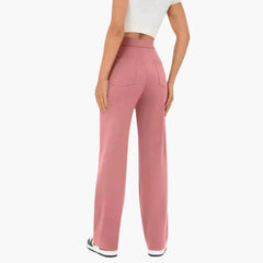High Waist Palazzo Pants for Women with Button Placket – Stylish & Comfortable