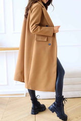 Giorgia | Double-breasted coat with lapels and long sleeves