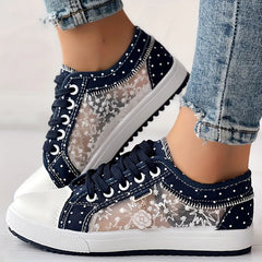 Women's Summer Casual Lace Up Slip-On Sneakers