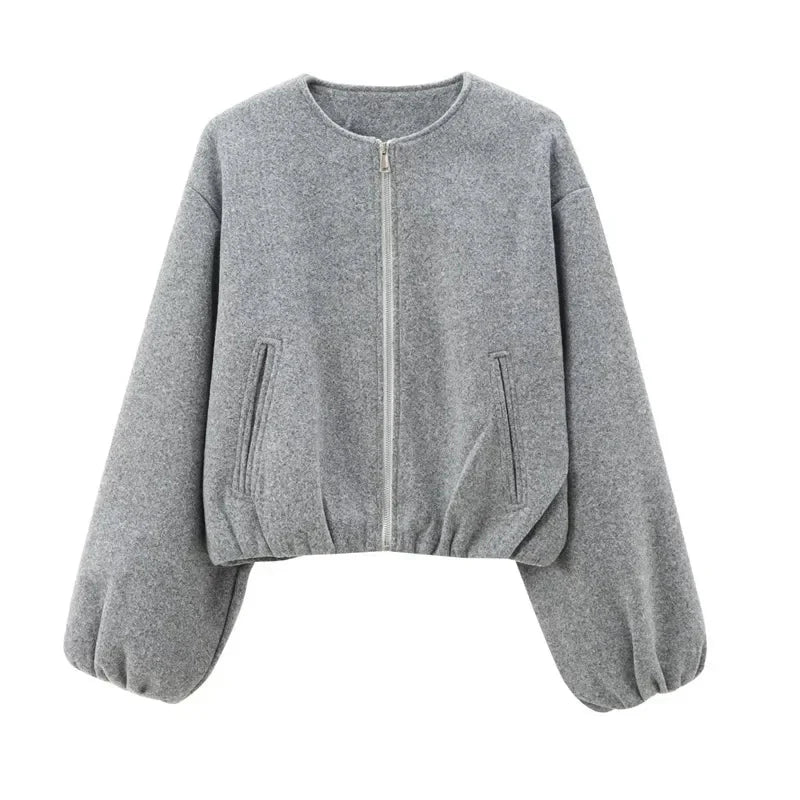 Gabrielle | Women’s Casual Zip-Up Bomber Jacket with Pockets