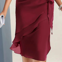 Elegant and Trendy Solid Color Dress