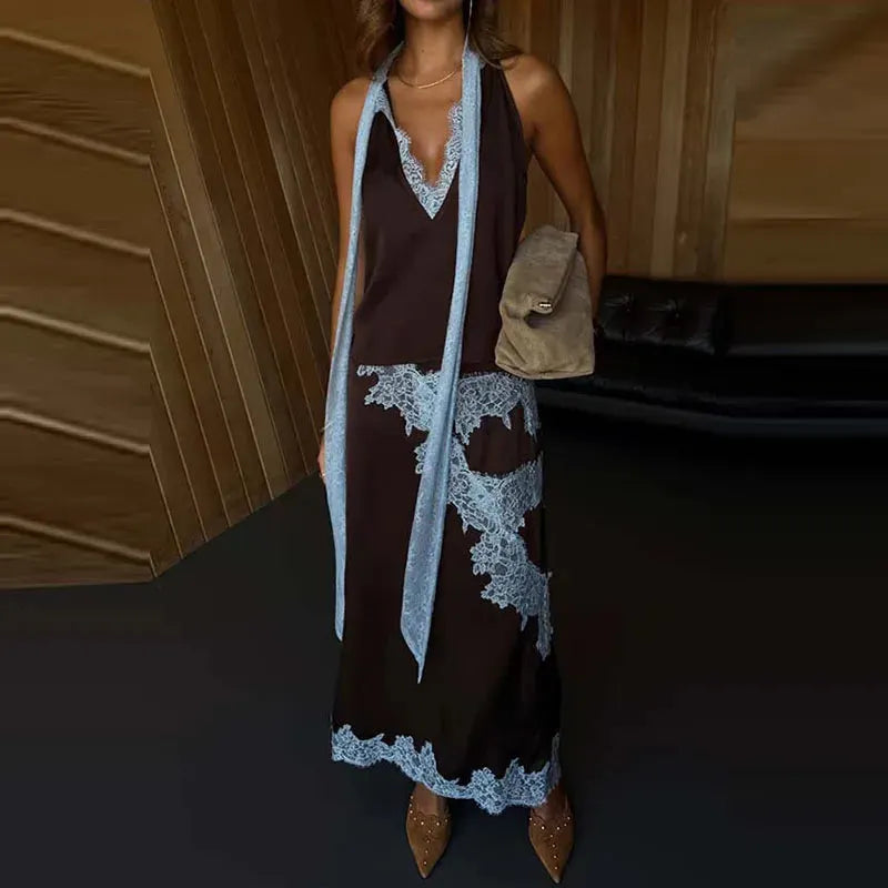 Minimal Crop Top & High-Waist Skirt Set