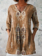 Elise | Long Blouse with V-Neck