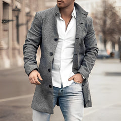 Harry | Stylish Long Button Up Coat for Men
