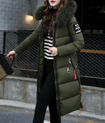 Joaquina® | Long coat with fur collar