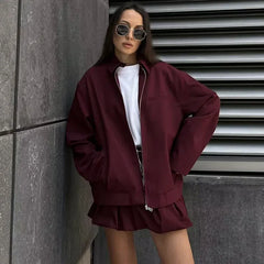Donna | Women’s  Minimalist Smart Casual Bomber Jacket