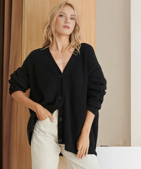 Women's oversized button-down cardigan
