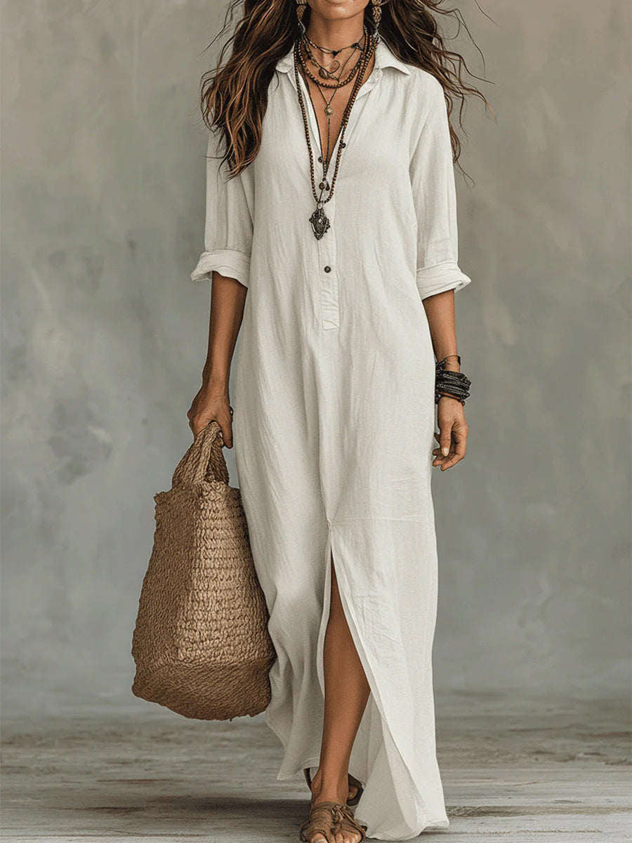 Astraea | Effortless Linen Maxi Dress