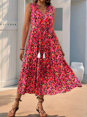 Women's Summer Sleeveless Bohemian Printed Dress
