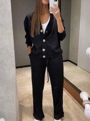 Kylie | Women’s Relaxed Cardigan With Drawstring Pants