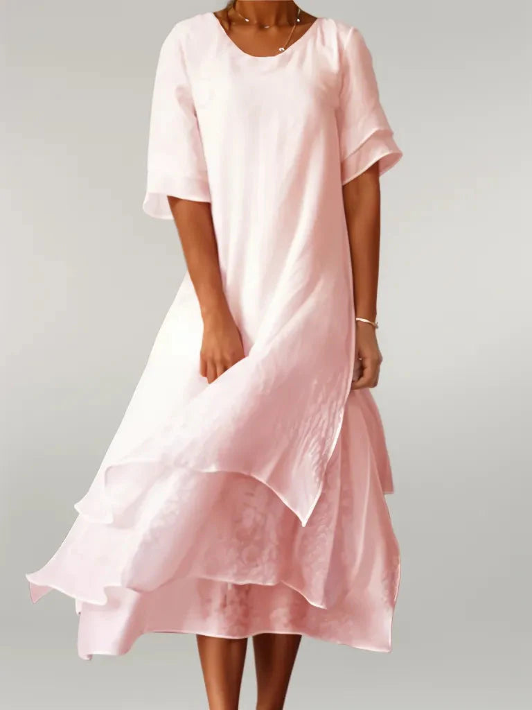 Eloise | Stylish Layered Midi Dress
